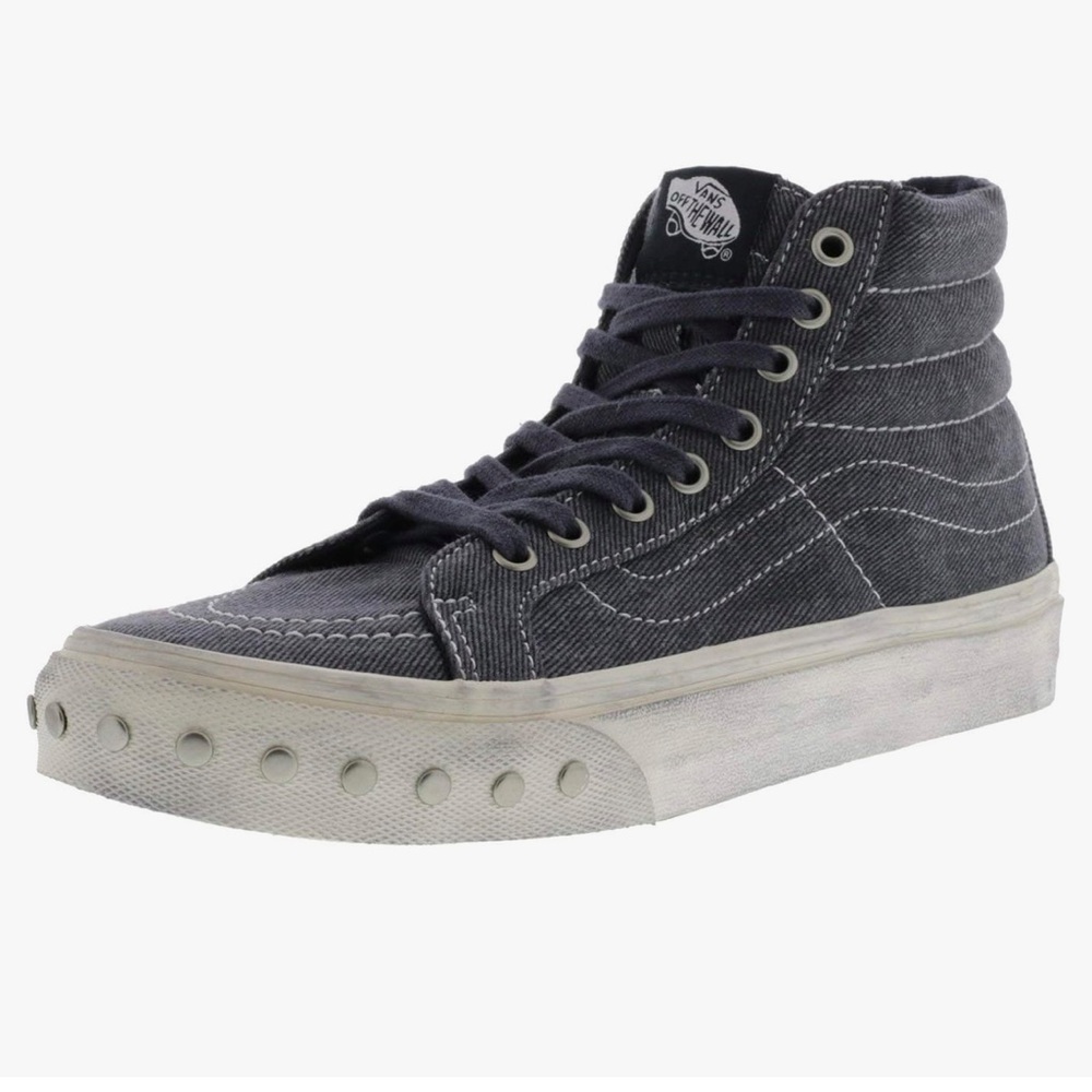 Vans Unisex Sk8hi Slim Sneakers Blue gray overwash women’s 8 men’s 6.5 skater